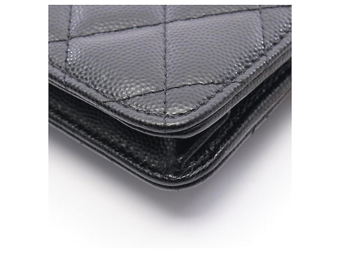 Clutch Chanel Matelassé in pelle di vitello granulata Nero - vista 7