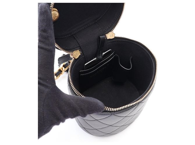 Vanity Beauty Case Piccolo Matelassé Chanel Nero - vista 3