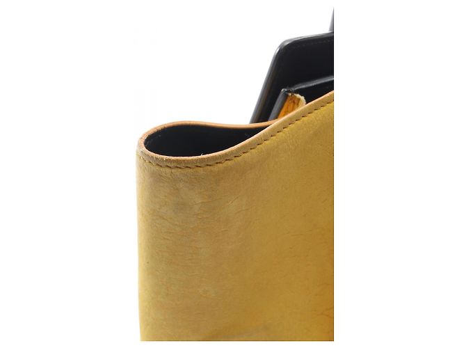 Céline Borsa Tote Celine Luggage Micro Shopper Marrone Nero Giallo - vista 7