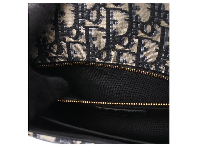 Borsa a tracolla Christian Dior 30 Montaigne Oblique Jacquard Beige Blu navy - vista 5