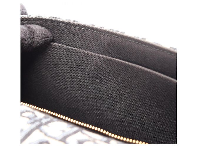 Borsa a tracolla Christian Dior 30 Montaigne Oblique Beige Blu navy - vista 5