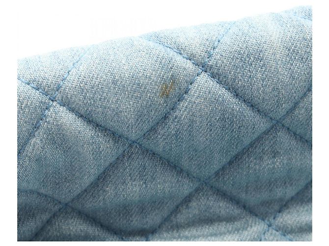 Borsa a tracolla Chanel Matelassé con coulisse Blu - vista 6