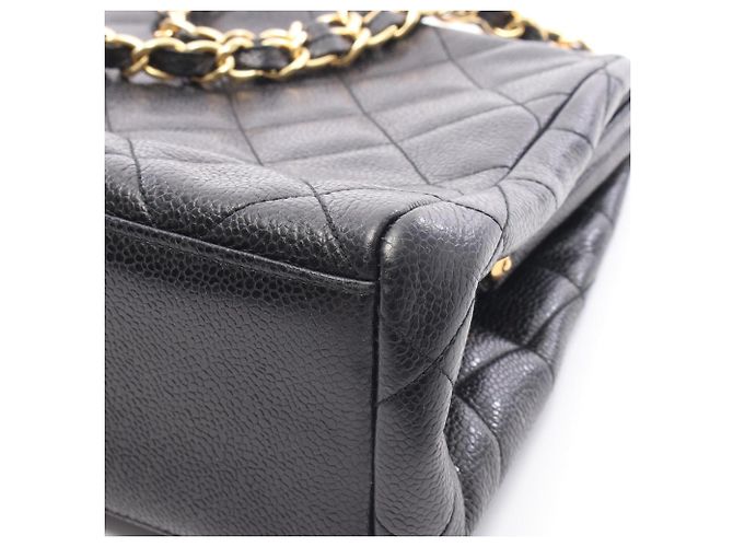Borsa Matelassé Chanel in pelle di vitello martellata nera Nero - vista 8