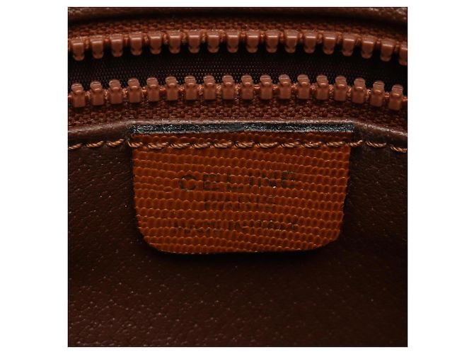 Céline Borsa Clutch in Pelle Celine Second Bag Marrone - vista 4