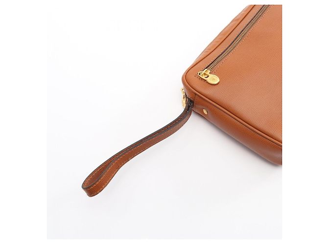 Céline Borsa Clutch in Pelle Celine Second Bag Marrone - vista 8