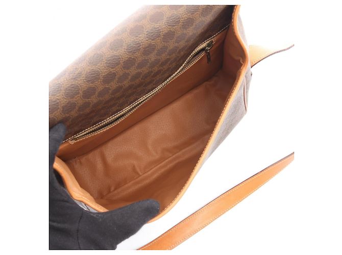 Céline Bolso de Hombro Celine Macadam Castaño - vista 3