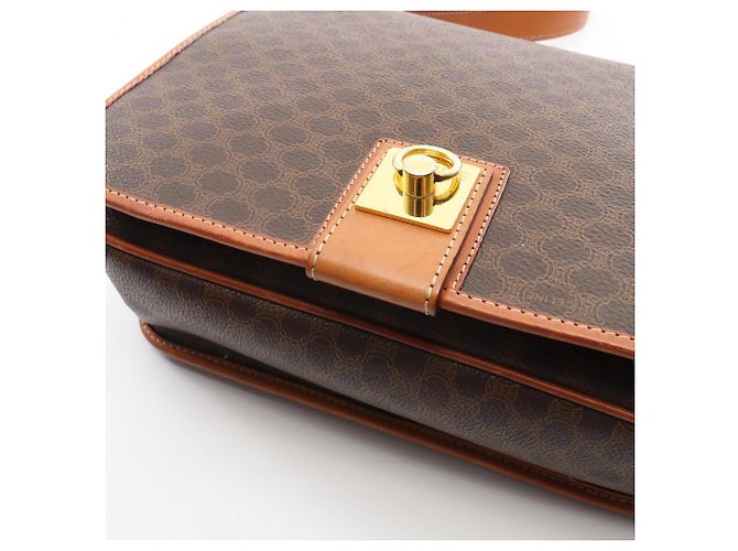 Céline Bolso de Hombro Celine Macadam Castaño - vista 6
