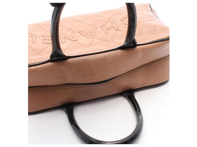 Borsa Tote Chanel Matelassé Bowling Handbag Nero Rosa - vista 11