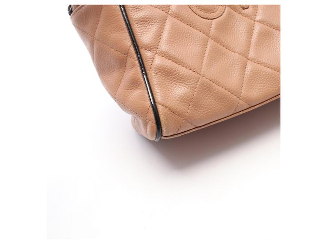 Borsa Tote Chanel Matelassé Bowling Handbag Nero Rosa - vista 12