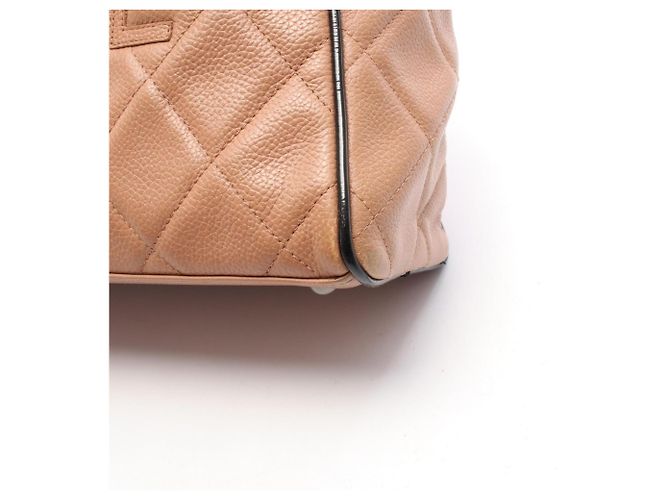 Borsa Tote Chanel Matelassé Bowling Handbag Nero Rosa - vista 13