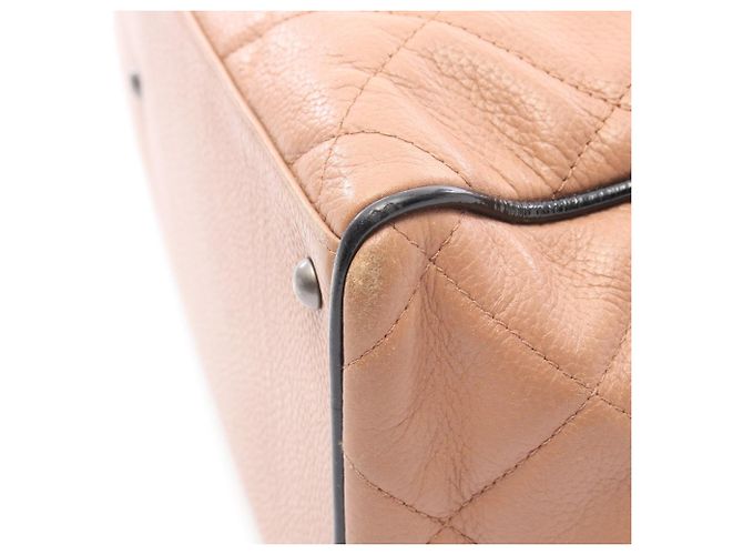 Borsa Tote Chanel Matelassé Bowling Handbag Nero Rosa - vista 14