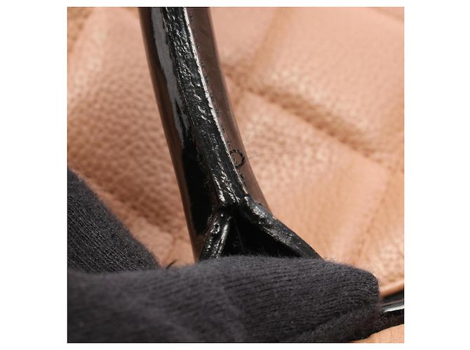 Borsa Tote Chanel Matelassé Bowling Handbag Nero Rosa - vista 15
