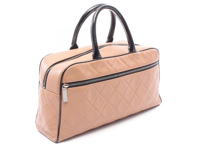 Borsa Tote Chanel Matelassé Bowling Handbag Nero Rosa - vista 2