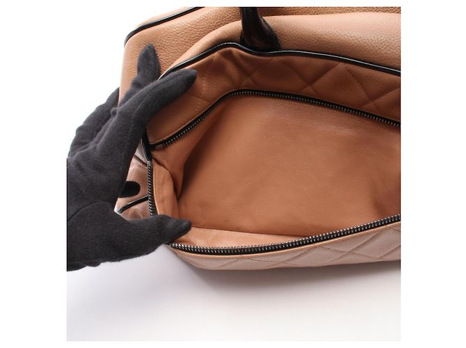 Borsa Tote Chanel Matelassé Bowling Handbag Nero Rosa - vista 9