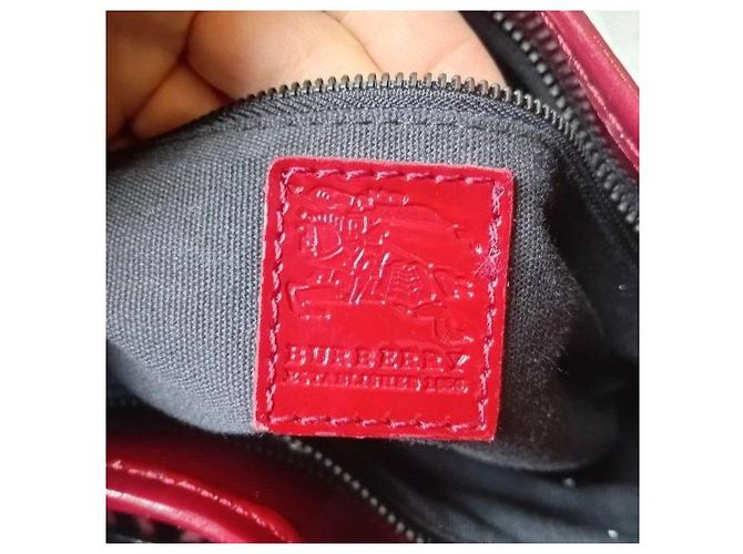 Borsa a tracolla Burberry Haymarket Check Rosso Beige Blu scuro - vista 3