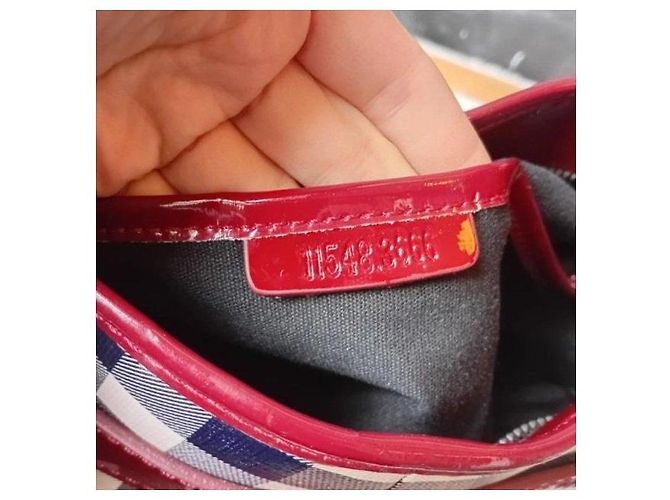 Borsa a tracolla Burberry Haymarket Check Rosso Beige Blu scuro - vista 5