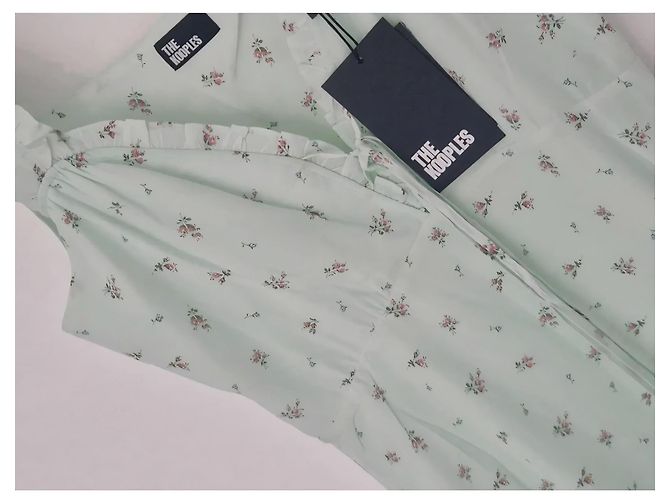 The Kooples Maxikleid mit Blumenmuster Pink Hellgrün - Ansicht 2