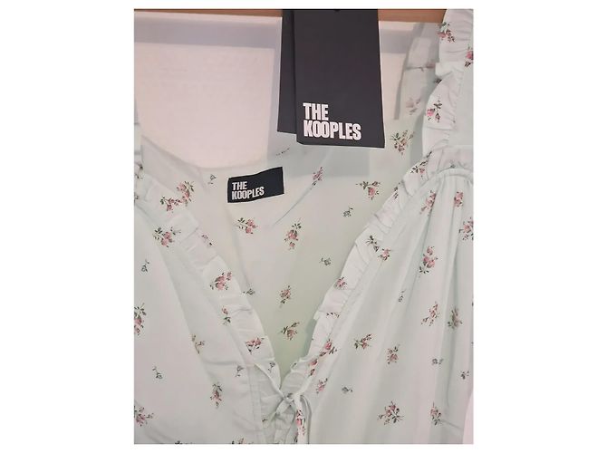 The Kooples Maxikleid mit Blumenmuster Pink Hellgrün - Ansicht 3