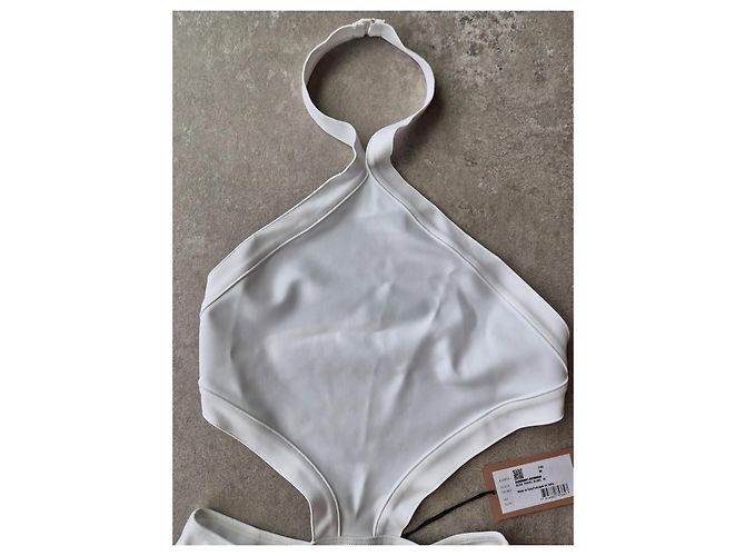 Alaïa Einteiler Badeanzug weiß - Ansicht 2