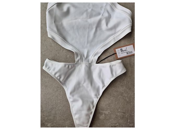 Alaïa Einteiler Badeanzug weiß - Ansicht 3