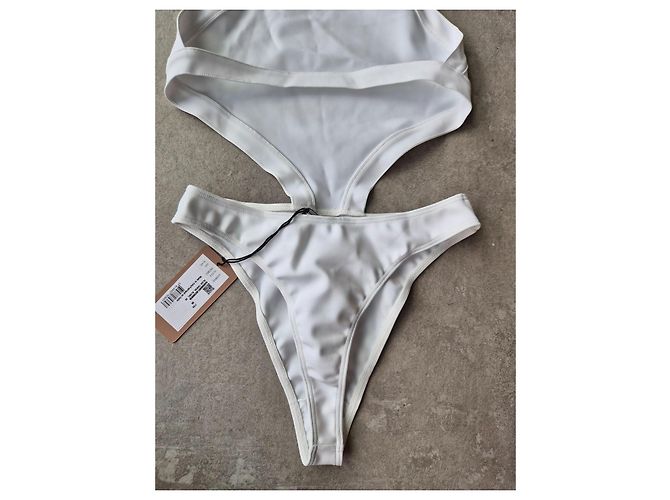 Alaïa Einteiler Badeanzug weiß - Ansicht 6
