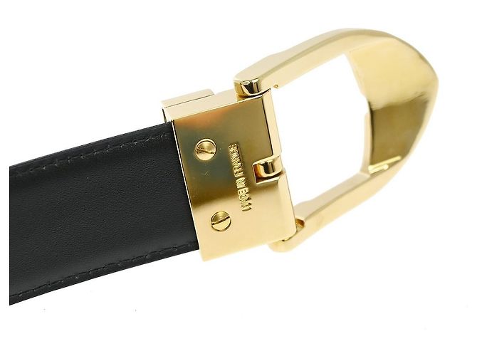 Cintura Louis Vuitton Classique Epi Leather Nero - vista 5