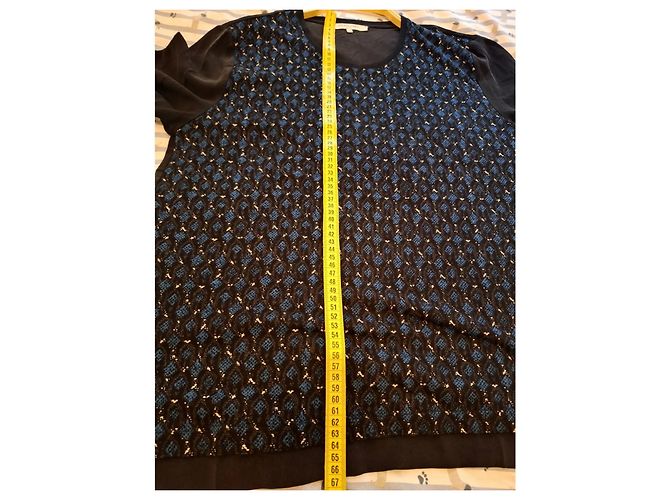 Gerard Darel T-shirt Gérard Darel nero e blu. Seta & lana & cotone - vista 10