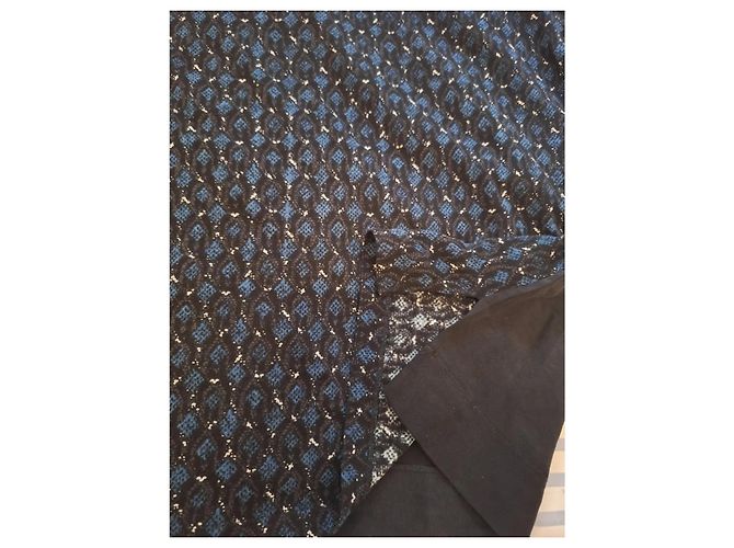 Gerard Darel T-shirt Gérard Darel nero e blu. Seta & lana & cotone - vista 6