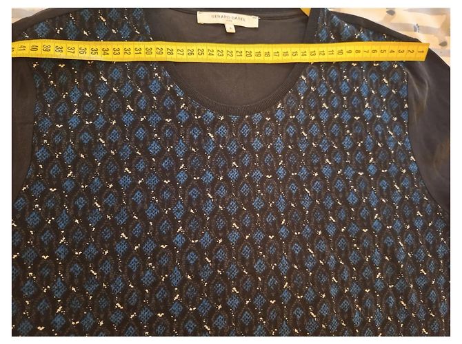 Gerard Darel T-shirt Gérard Darel nero e blu. Seta & lana & cotone - vista 8