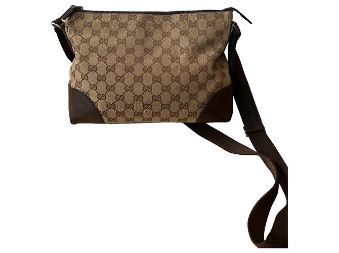 Gucci GG Canvas Umhängetasche Braun Beige - Ansicht 2