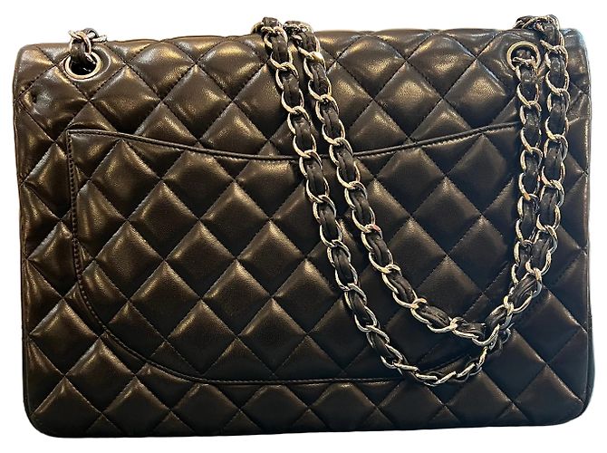 Borsa Chanel Maxi Classic Lambskin Double Flap 2015 - vista 4