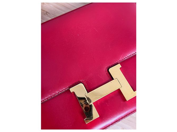 Vintage Hermès Constance 23 Rouge H Box Calf Leather (1971) - vista 2