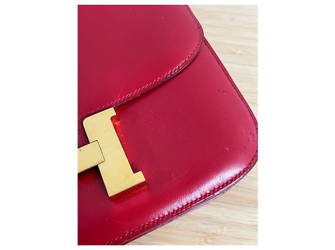 Vintage Hermès Constance 23 Rouge H Box Calf Leather (1971) - vista 3