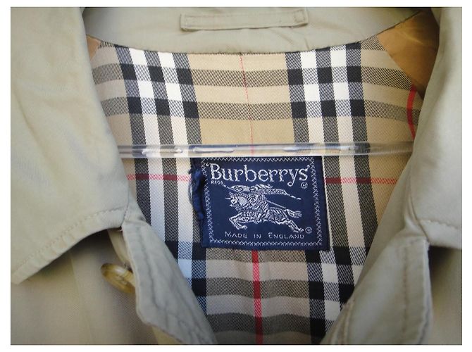 Impermeabile vintage Burberrys in puro cotone Beige - vista 3