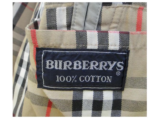 Impermeabile vintage Burberrys in puro cotone Beige - vista 6