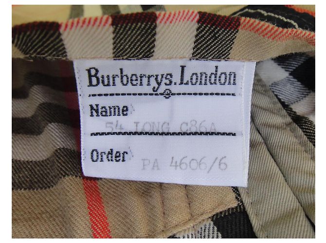 Impermeabile vintage Burberrys in puro cotone Beige - vista 7
