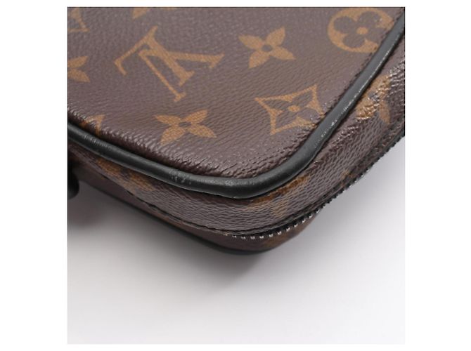 Borsa a tracolla portafoglio Louis Vuitton Christopher Marrone Nero Monogramma - vista 10