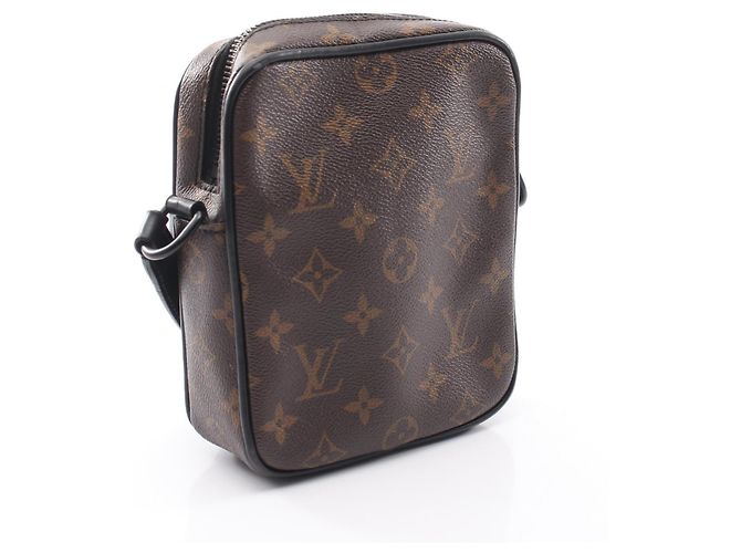 Borsa a tracolla portafoglio Louis Vuitton Christopher Marrone Nero Monogramma - vista 2