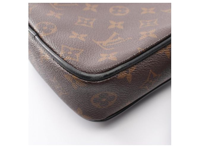 Borsa a tracolla portafoglio Louis Vuitton Christopher Marrone Nero Monogramma - vista 8