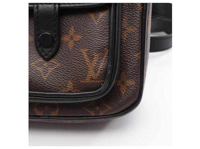 Borsa a tracolla portafoglio Louis Vuitton Christopher Marrone Nero Monogramma - vista 9