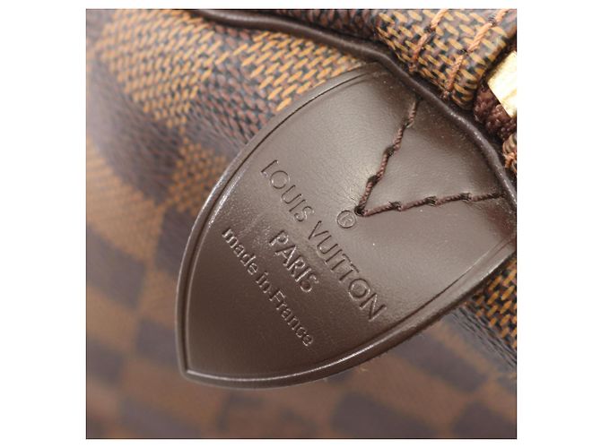 Borsa Louis Vuitton Speedy 30 Damier Ebene Marrone - vista 4