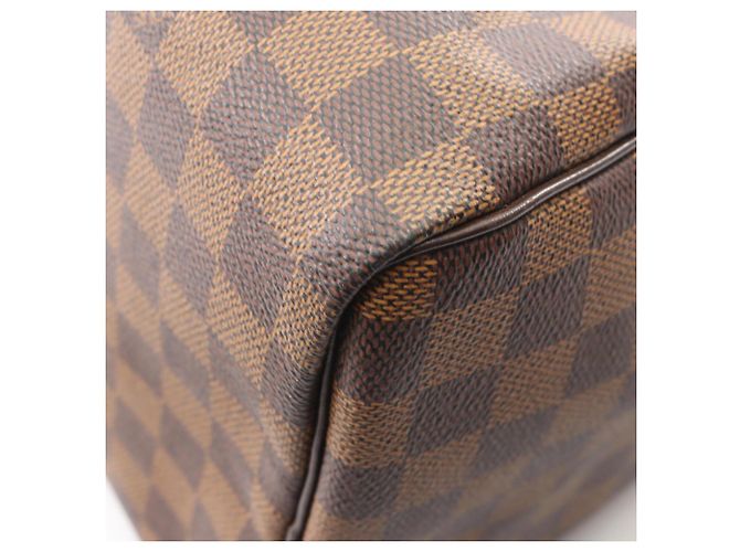 Borsa Louis Vuitton Speedy 30 Damier Ebene Marrone - vista 8
