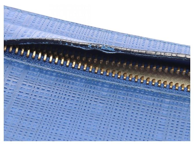 Clutch in pelle blu Loewe - vista 6