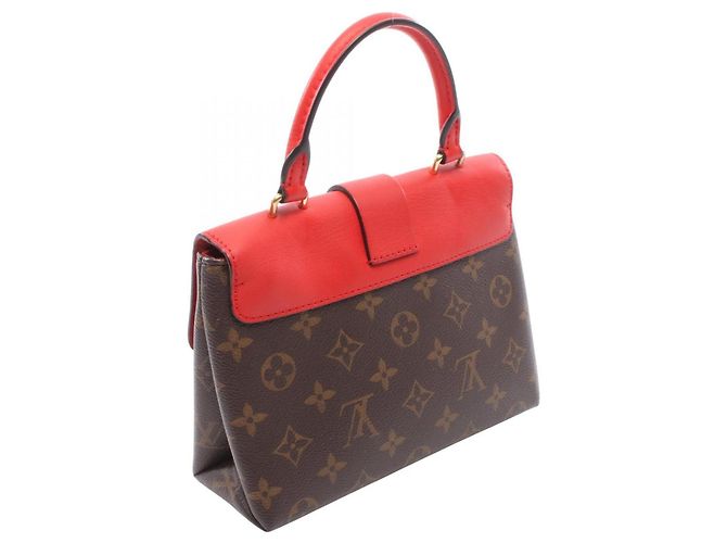 Borsa Louis Vuitton Rocky BB Monogram Coquelicot Marrone Rosso Monogramma - vista 2