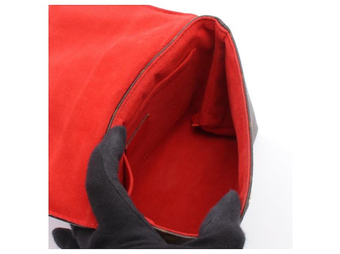 Borsa Louis Vuitton Rocky BB Monogram Coquelicot Marrone Rosso Monogramma - vista 3