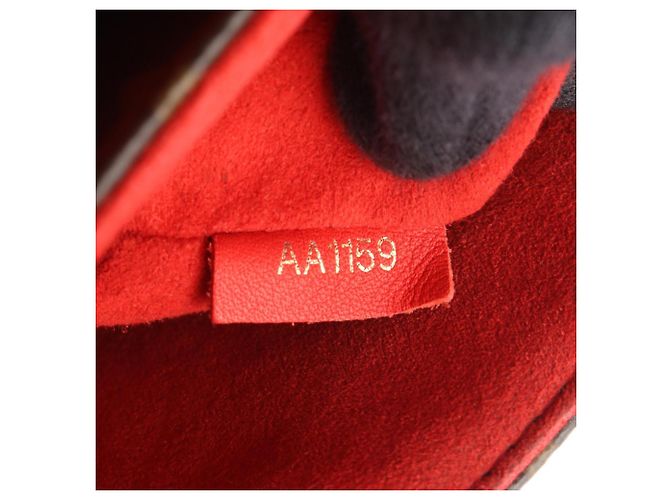 Borsa Louis Vuitton Rocky BB Monogram Coquelicot Marrone Rosso Monogramma - vista 5