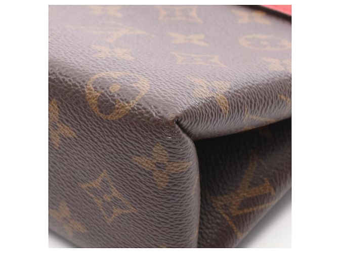 Borsa Louis Vuitton Rocky BB Monogram Coquelicot Marrone Rosso Monogramma - vista 6