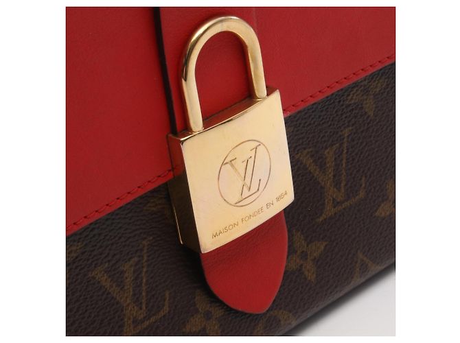 Borsa Louis Vuitton Rocky BB Monogram Coquelicot Marrone Rosso Monogramma - vista 7