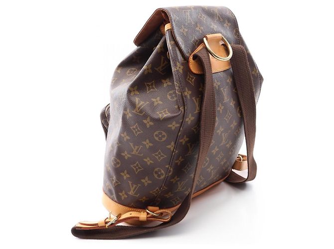 Zaino/Borsa Louis Vuitton Montsouris GM Marrone Monogramma - vista 2