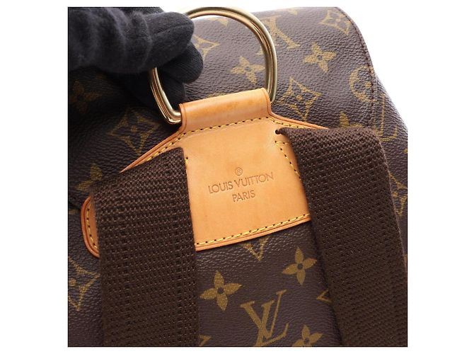 Zaino/Borsa Louis Vuitton Montsouris GM Marrone Monogramma - vista 6